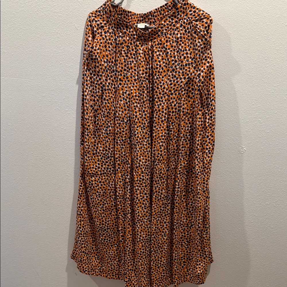 Maeve by Anthropologie Spotted Orange Palazzo Pants